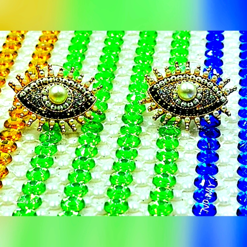 All Seeing Eye Rhinestone Earrings - Picture 4 of 7
